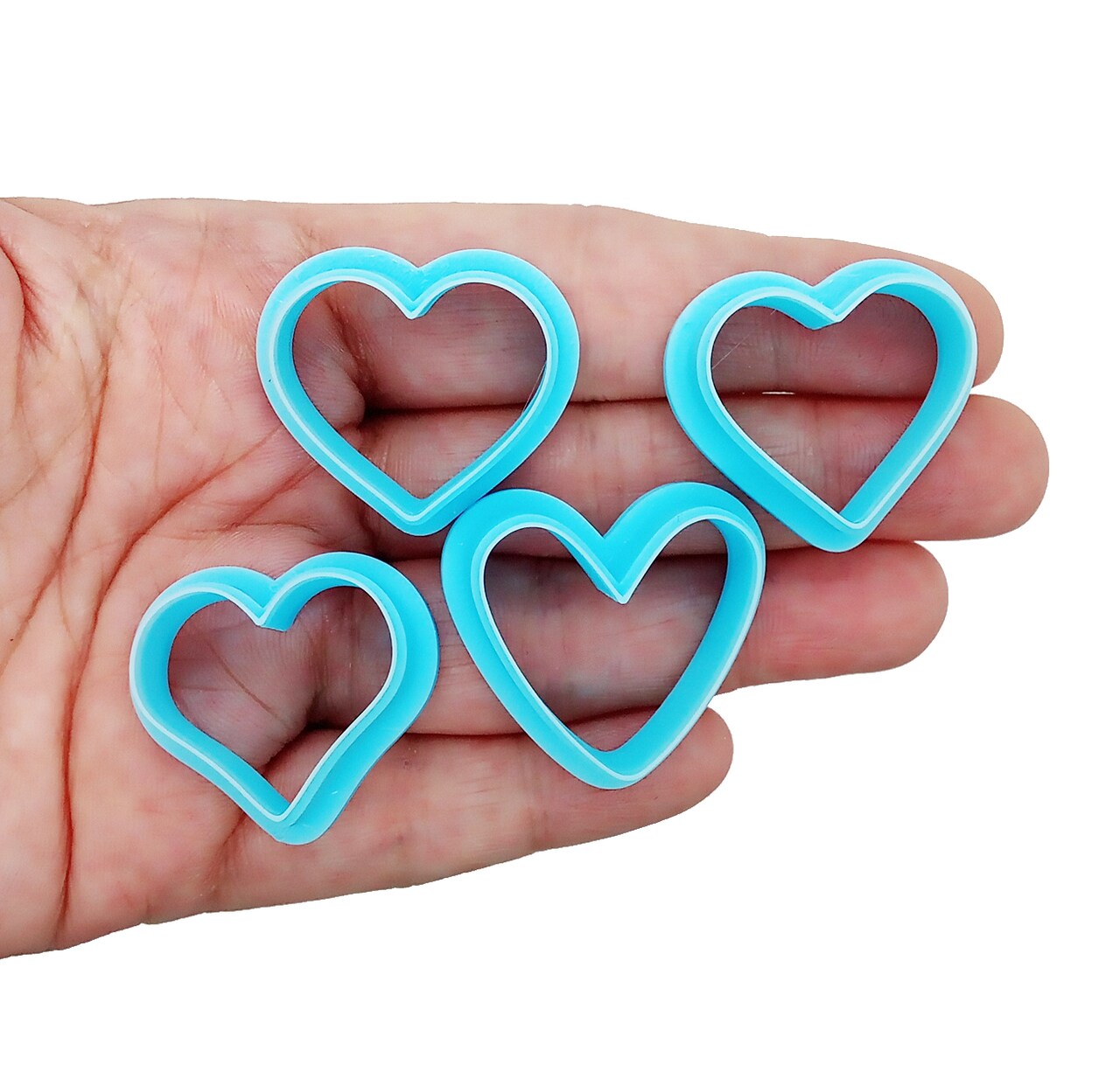 Heart Clay Cutters, 4 Shapes, Choose Mini or Small Size, Adorabilities